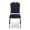 Atlas Commercial Products Crown Back Banquet Chair, Gold Frame, Navy Blue Patterned CBC9NVFGF-BD - alternate 6